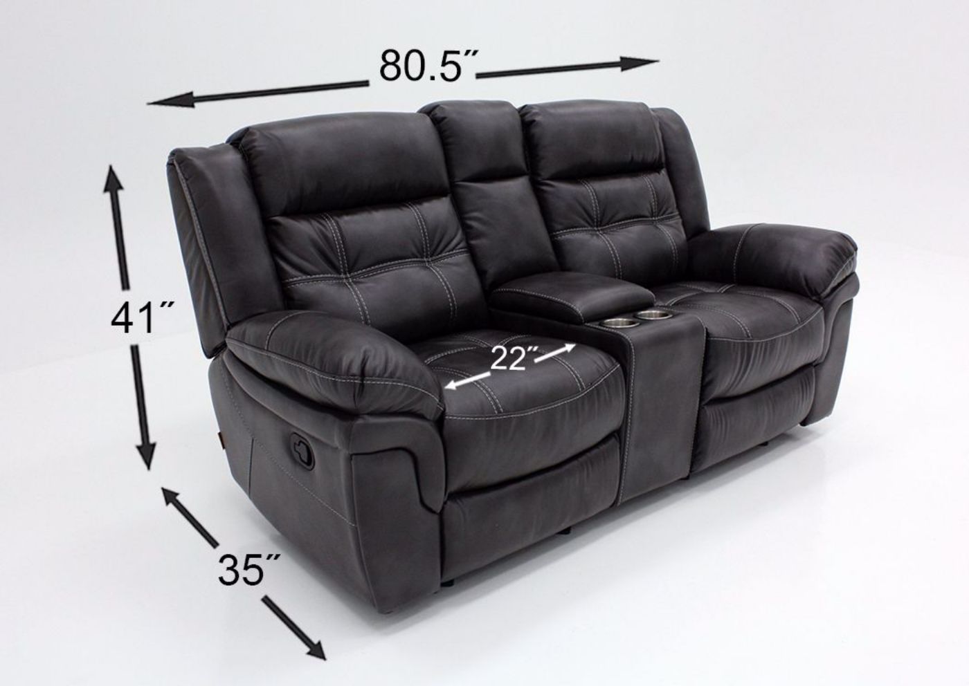 Picture of Detroit Reclining Loveseat – Gray