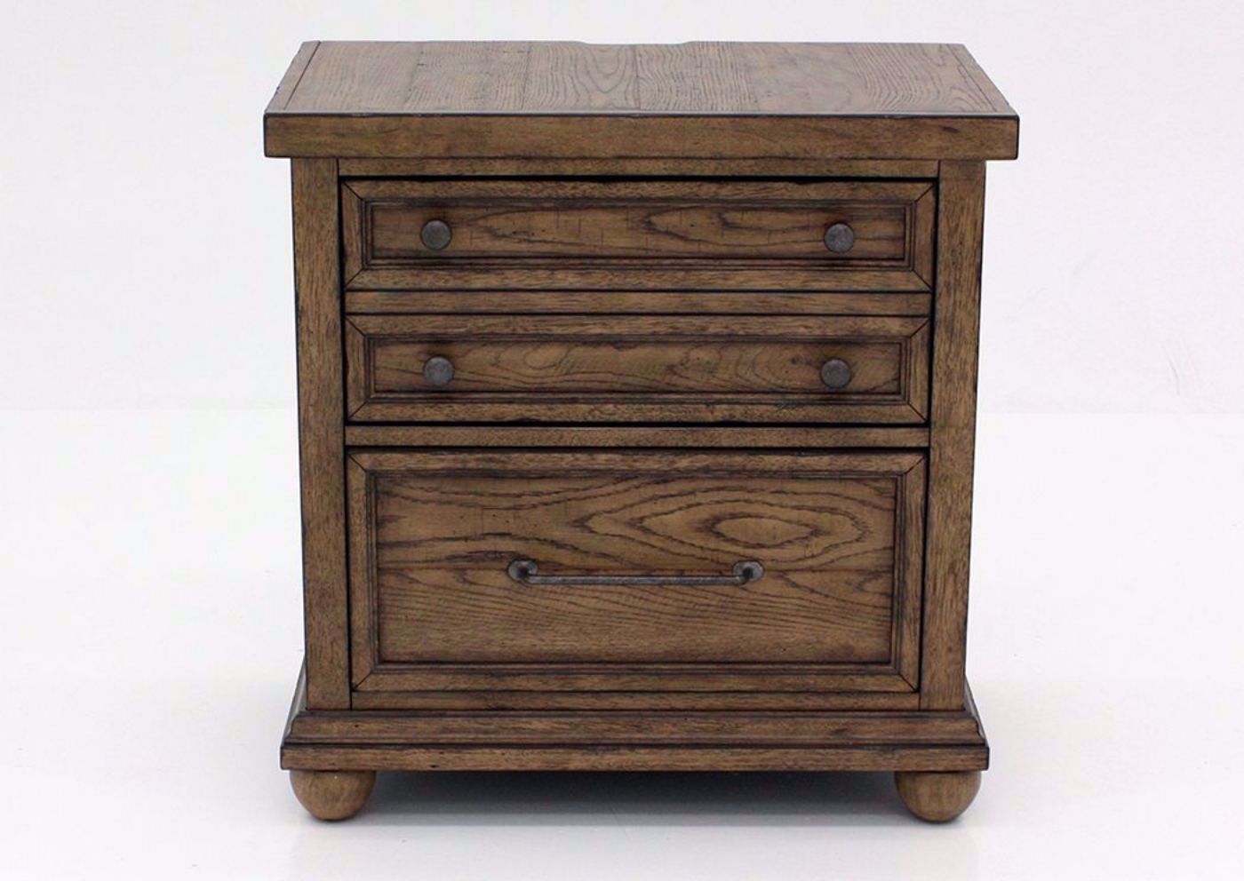 Harvest Home Bedroom Set, Brown, Nightstand, Front Facing | Home Furniture Plus Mattress