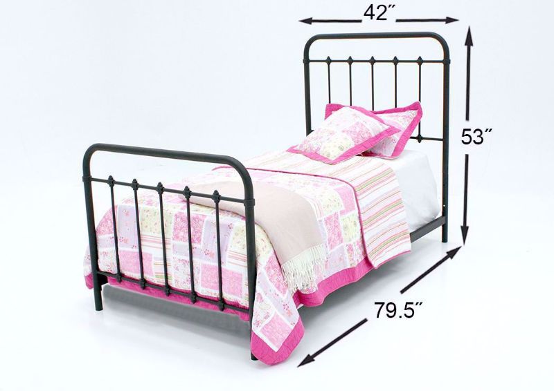 Brown Jourdan Creek Queen Iron Bed Dimensions | Home Furniture Plus Bedding