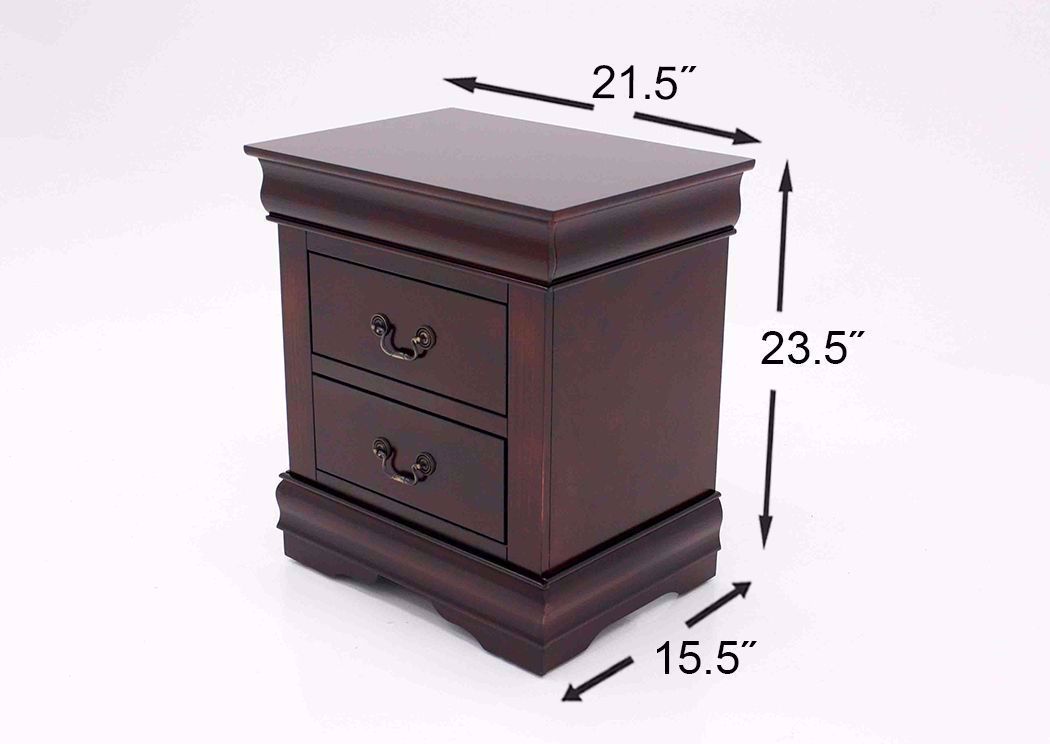Louis Philippe Nightstand with Drawers in your choice of wood and