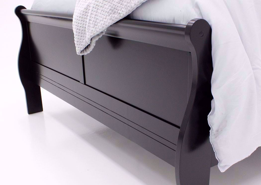 Louis Philippe Storage Bed - Queen with Black Finish by Coaster Fine  Furniture - Madison Seating
