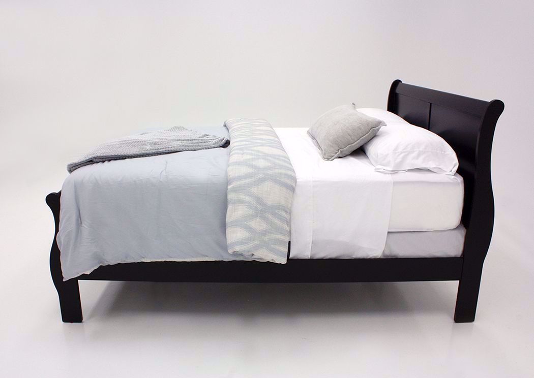 Louis Philippe Eastern King Bed In Black by Furniture of America