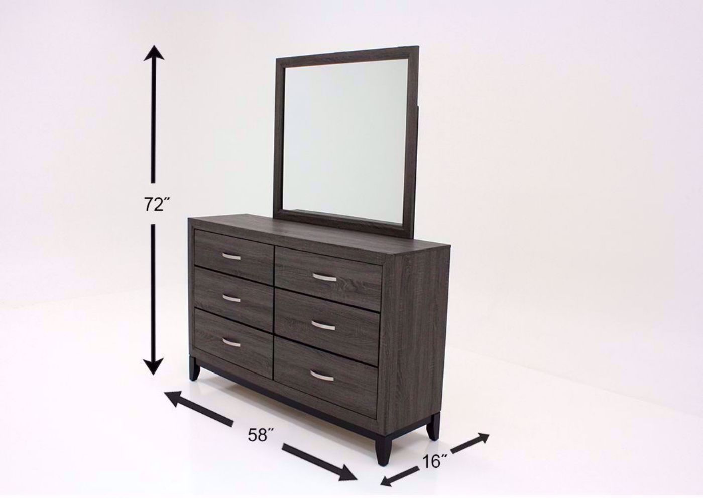 Distressed Brown Ackerson Dresser with Mirror Dimensions | Home Furniture Plus Mattress