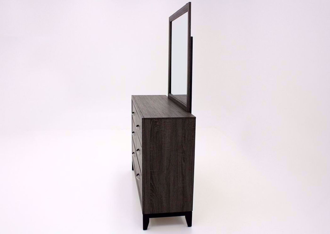 Distressed Brown Ackerson Dresser with Mirror Showing the Side View | Home Furniture Plus Mattress