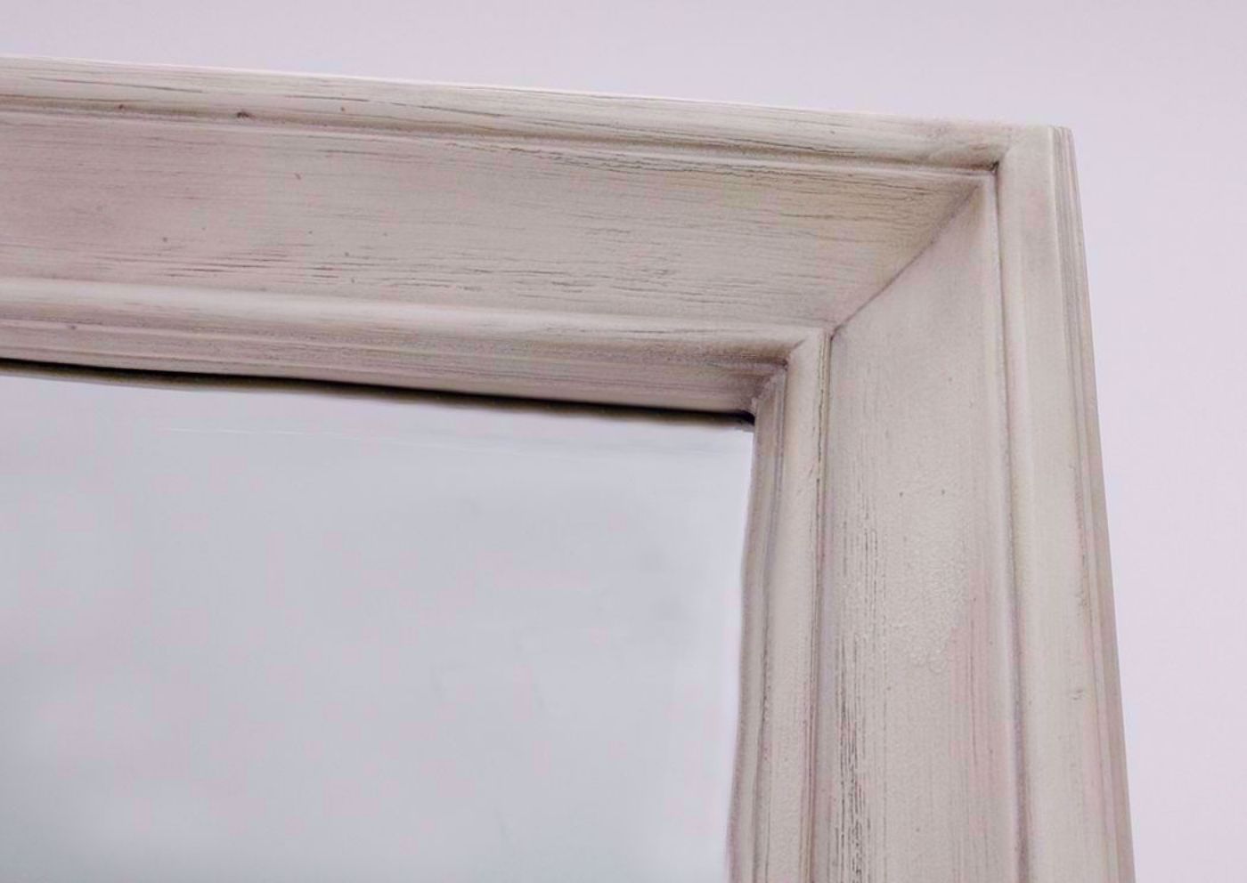 Distressed White Passages Dresser with Mirror Showing the Mirror Frame | Home Furniture Plus Bedding