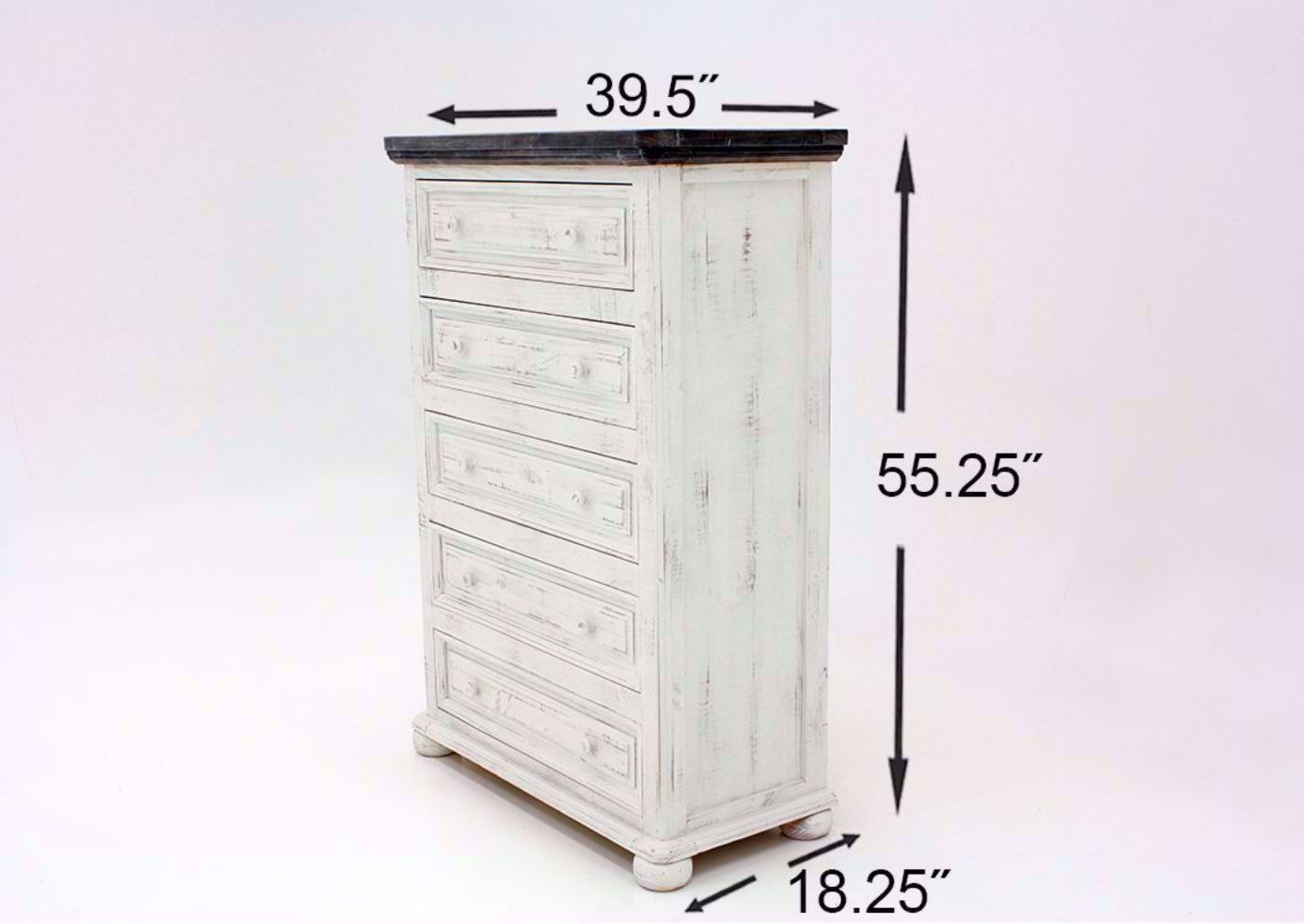 Whitewash White Allie Chest of Drawers Dimensions | Home Furniture Plus Bedding
