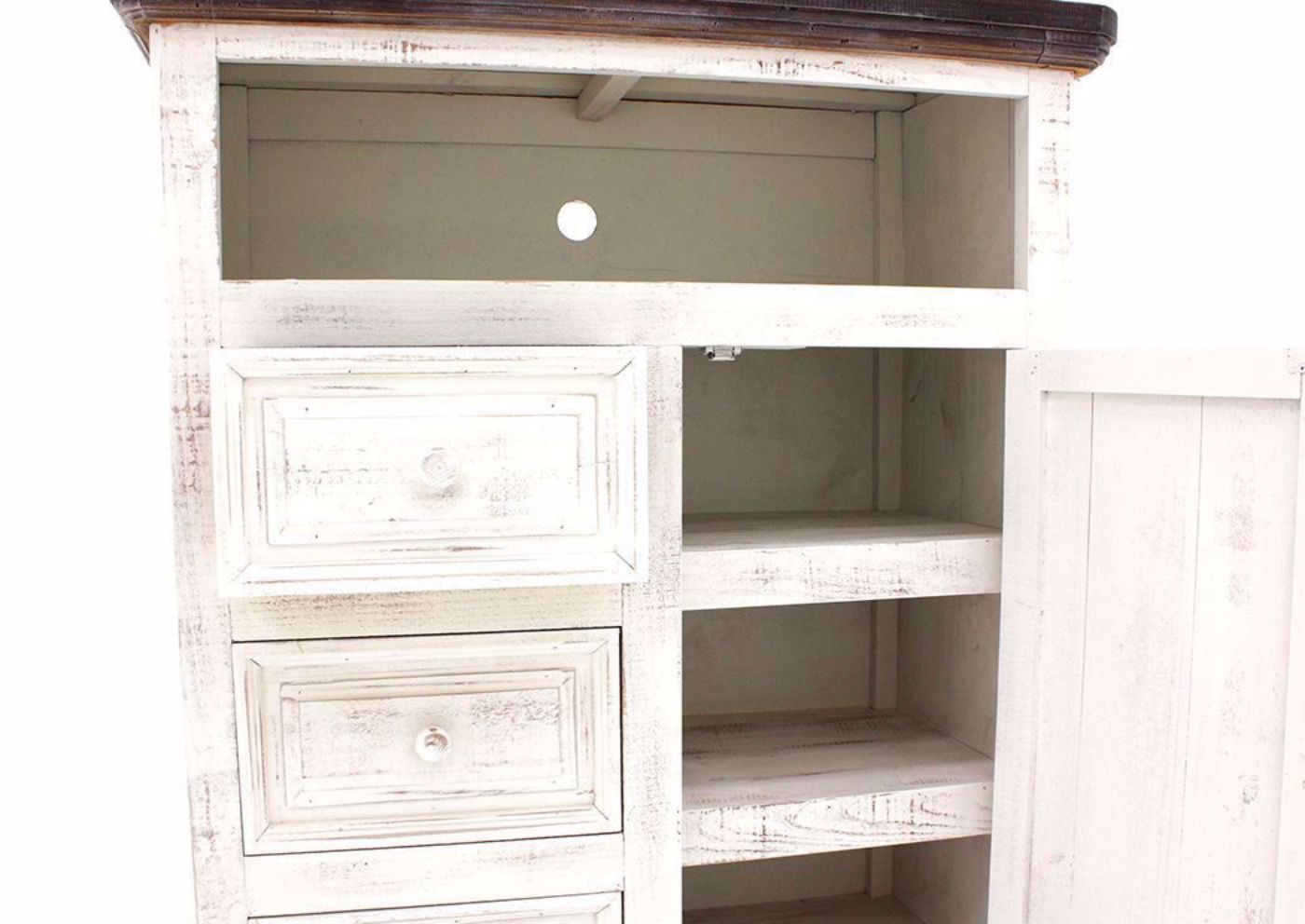 Allie TV Stand, White, Interior | Home Furniture Plus Bedding