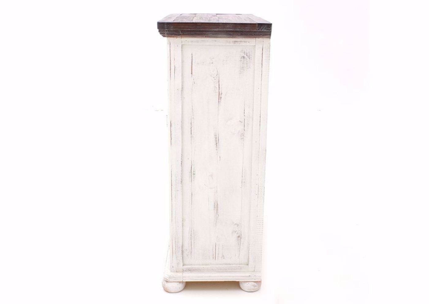 Allie TV Stand, White, Side View | Home Furniture Plus Bedding