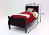 Cherry Brown Louis Philippe Twin Bed Dimensions | Home Furniture Plus Bedding