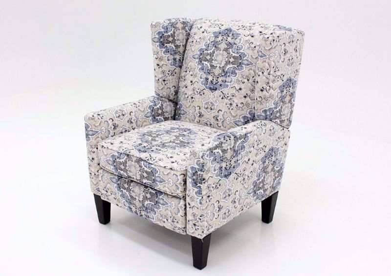 Sabra Bluebell Recliner with a Multi-Color Patterned Upholstery at an Angle | Home Furniture Plus Bedding