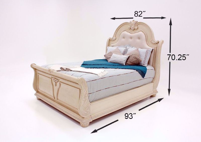 Stanley King Size Bed, White, Dimensions | Home Furniture Plus Mattress
