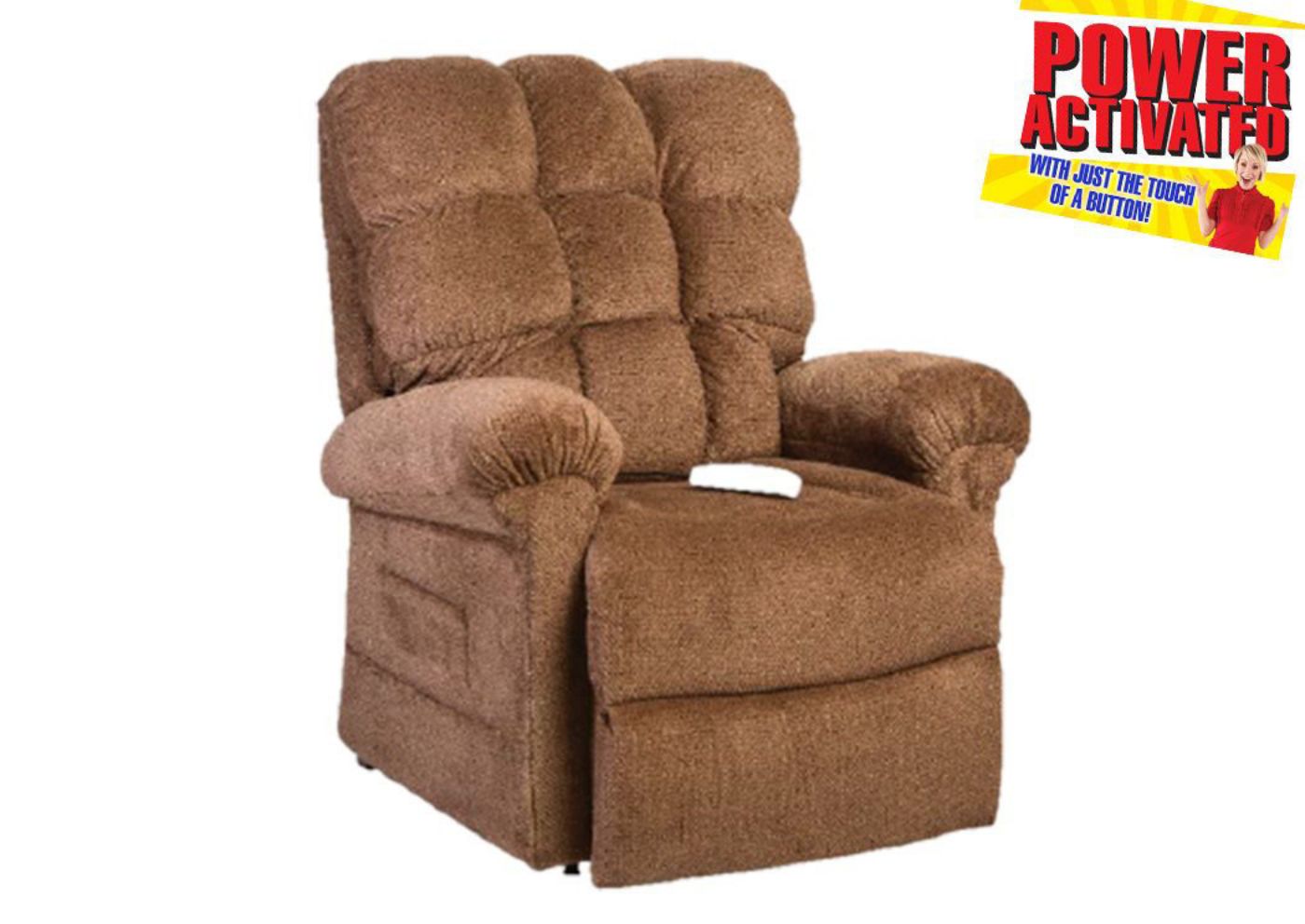 Picture of Nutmeg Power Lift Chair - Light Brown