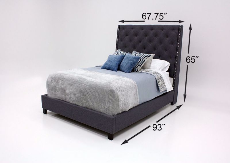 Picture of Chantilly Queen Size Upholstered Bed - Gray