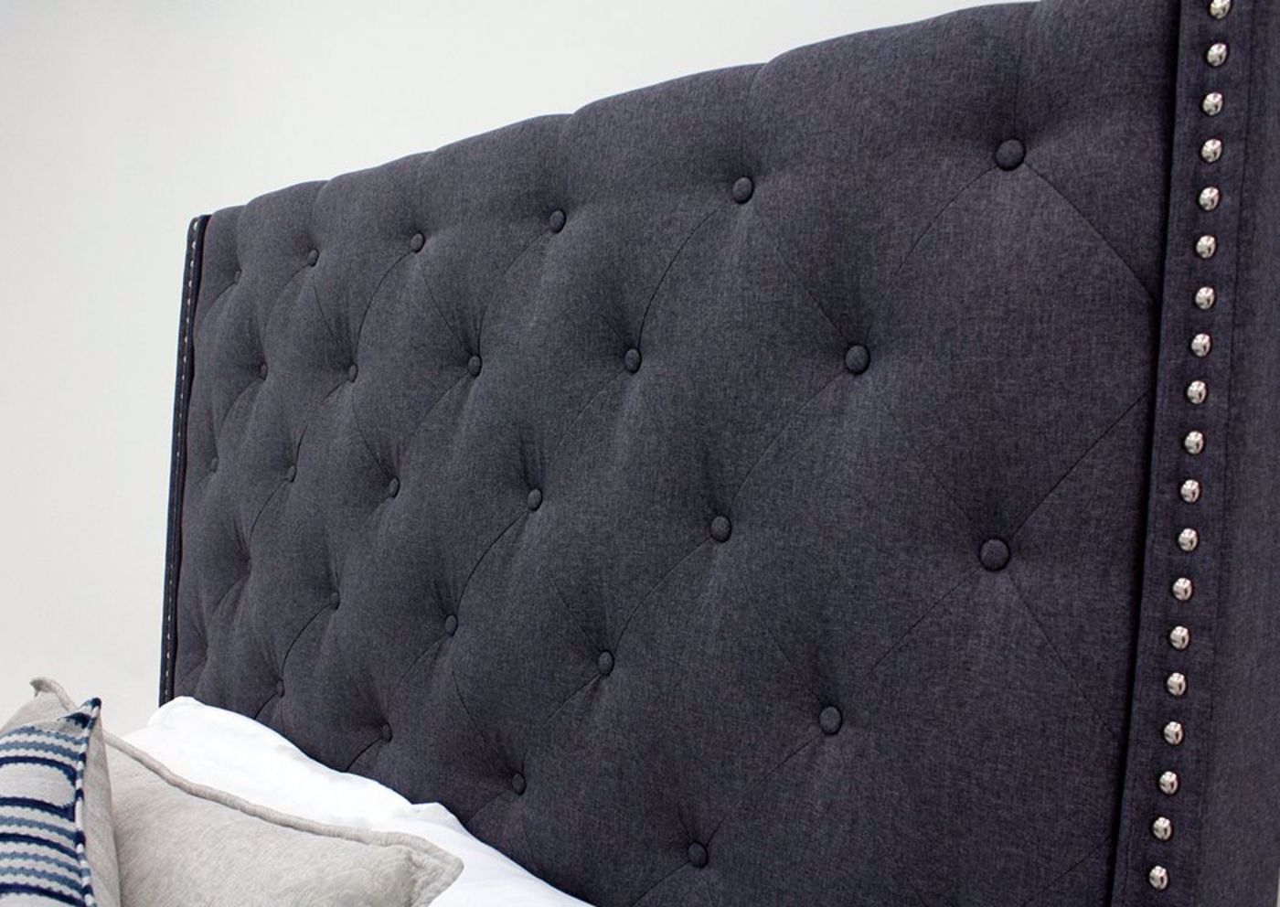 Picture of Chantilly Queen Size Upholstered Bed - Gray