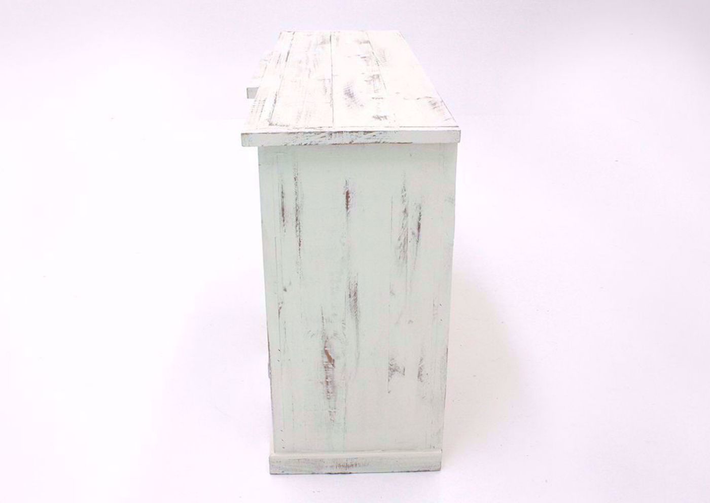 Rustic White Winston TV Stand Side View | Home Furniture Plus Bedding