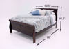 Cherry Brown Louis Philippe Queen Bed Dimensions | Home Furniture Plus Bedding