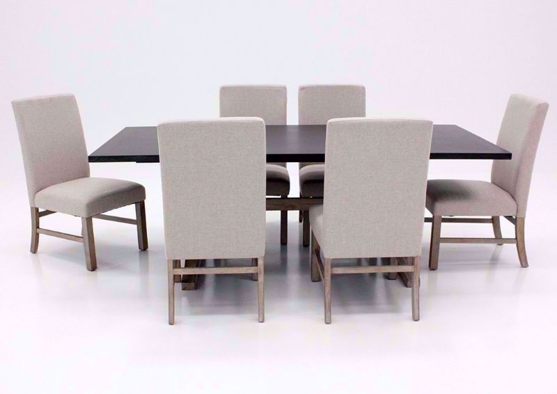 Brown Two-Tone Jefferson 7 Piece Dining Table Set Facing Front | Home Furniture Plus Bedding