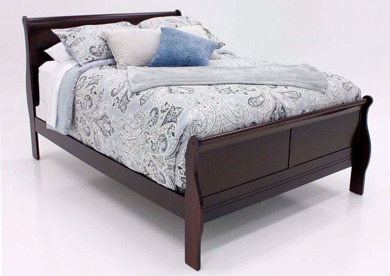 Picture of Louis Philippe Full Size Bed - Cherry Brown