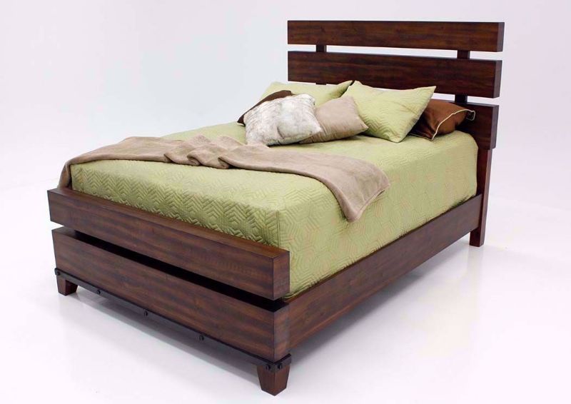 Dark Brown Silo King Size Bed at an Angle | Home Furniture Plus Bedding