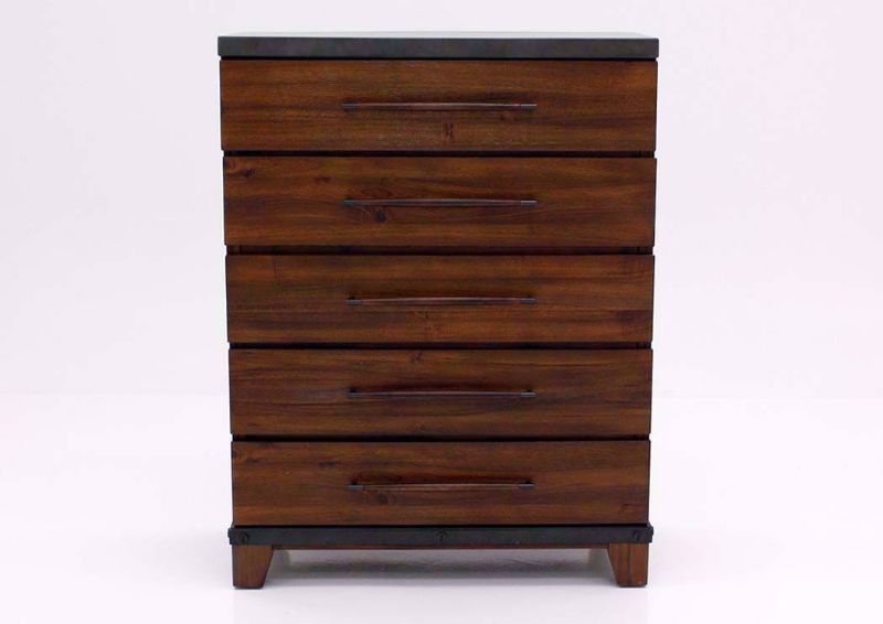Warm Brown Silo Chest of Drawers Facing Front | Home Furniture Plus Bedding