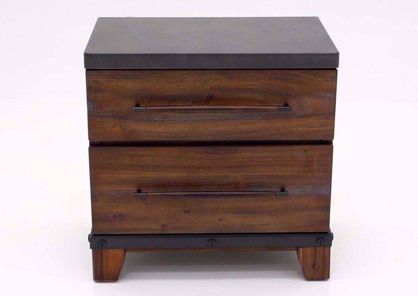 Warm Brown Silo Nightstand Facing Front | Home Furniture Plus Mattress