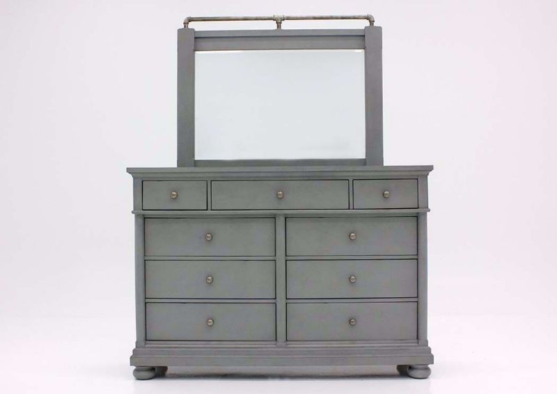 Bellville Dresser and Mirror, Gray, Front Facing  | Home Furniture Plus Bedding