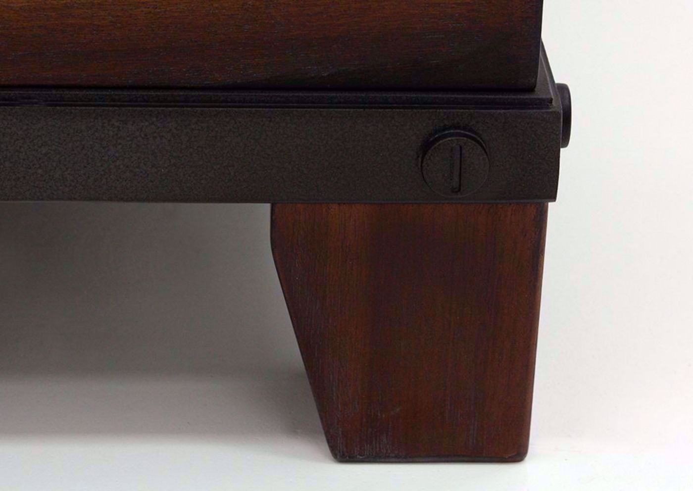 Dark Brown Silo Queen Size Bed Showing the Foot Detail | Home Furniture Plus Bedding
