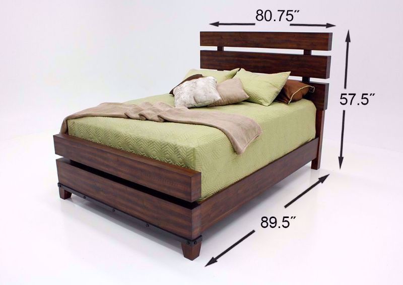 Dark Brown Silo King Size Bed Dimensions | Home Furniture Plus Bedding