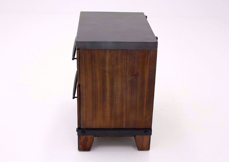 Warm Brown Silo Nightstand Showing the Side View | Home Furniture Plus Mattress