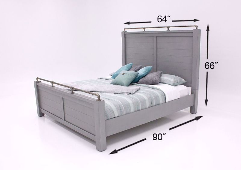 Bellville Queen Size Bed, Gray, Dimensions | Home Furniture Plus Bedding