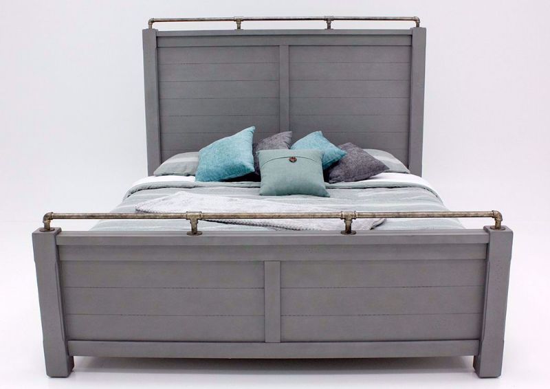 Bellville Queen Size Bed, Gray, Front Facing | Home Furniture Plus Bedding