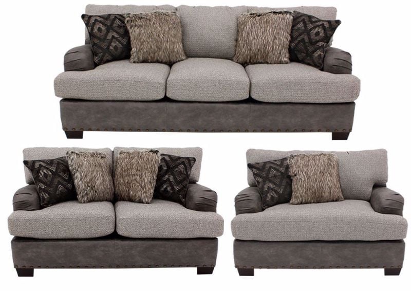 Picture of Brewhouse Sofa Set - Taupe Brown