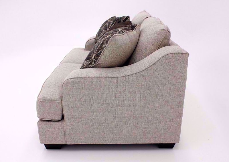 Side View of the Off White Marciana Loveseat by Ashley Furniture | Home Furniture Plus Bedding