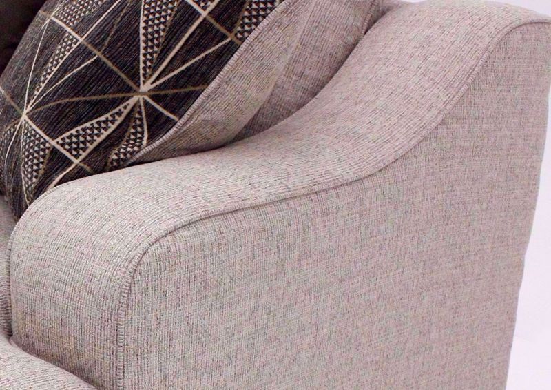 Arm Details of the Off White Marciana Loveseat by Ashley Furniture | Home Furniture Plus Bedding