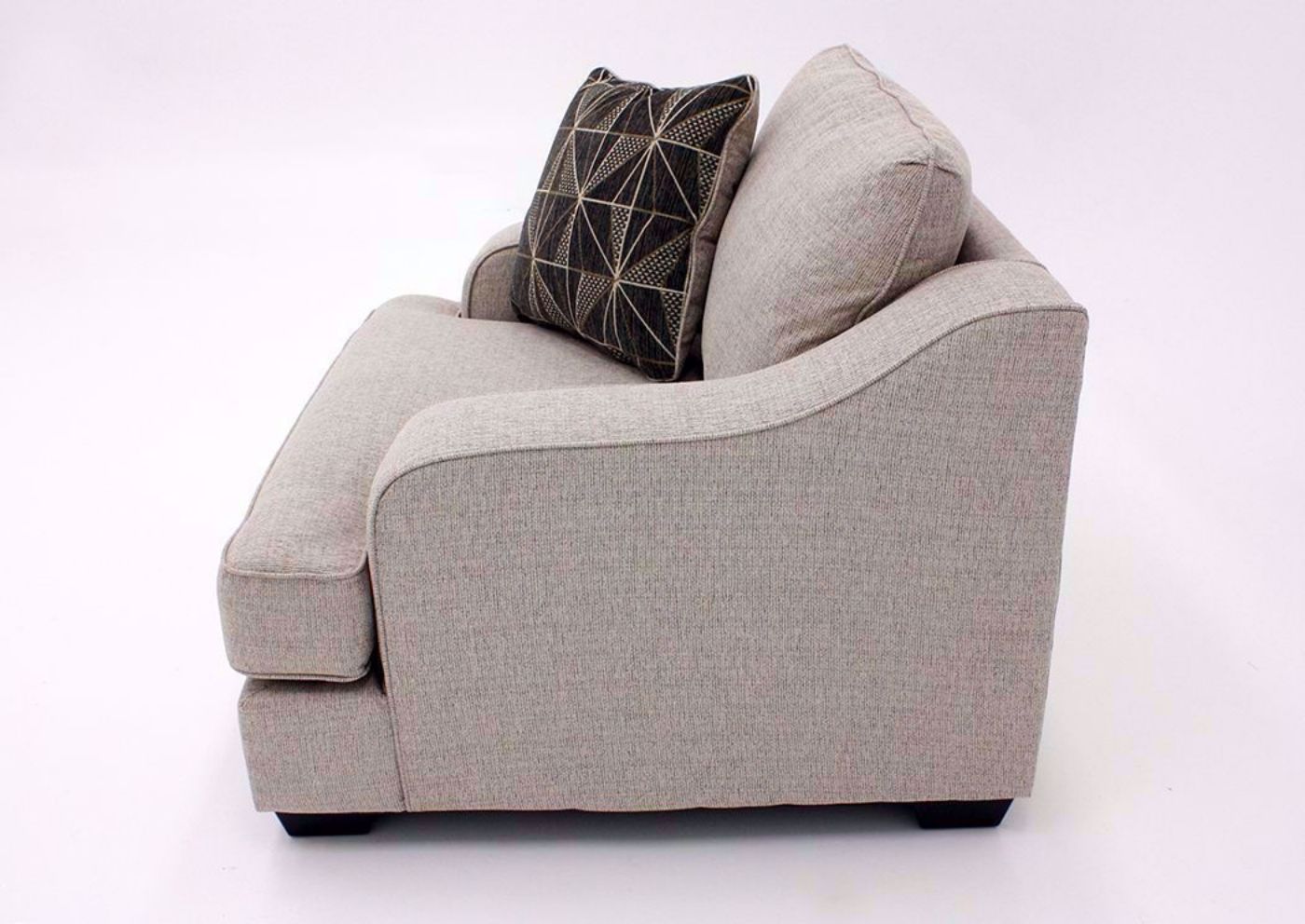 Side View of the Off White Marciana Chair and a Half by Ashley Furniture | Home Furniture Plus Bedding