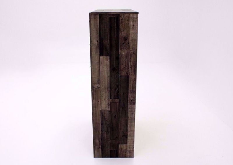 Side View of the 5 Drawer Rustic Gray Brown Derekson Chest of Drawers by Ashley Furniture | Home Furniture Plus Bedding