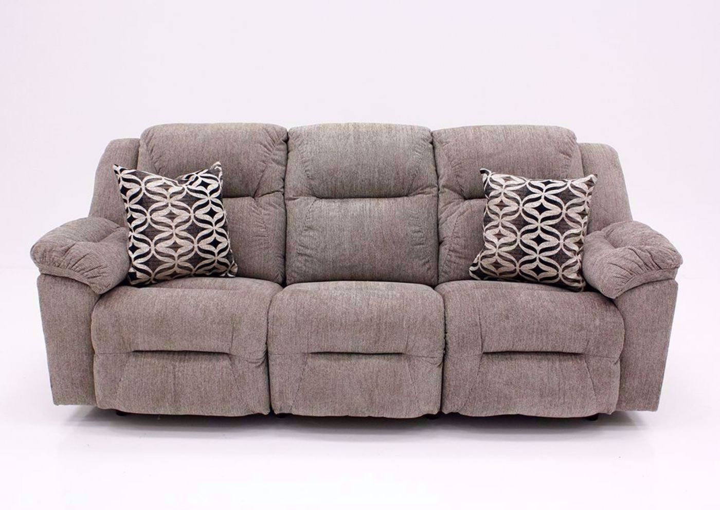 Donnelly Reclining Sofa, Tan, Front Facing | Home Furniture Plus Bedding