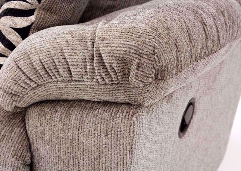 Donnelly Reclining Sofa, Tan, Pillow Arm Detail | Home Furniture Plus Bedding