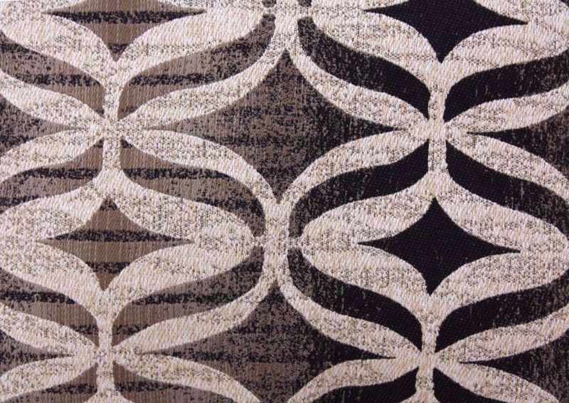 Close Up of Brown and Beige Patterned Fabric of the Accent Pillows on the Donnelly Power Activated Sofa by Franklin | Home Furniture Plus Bedding