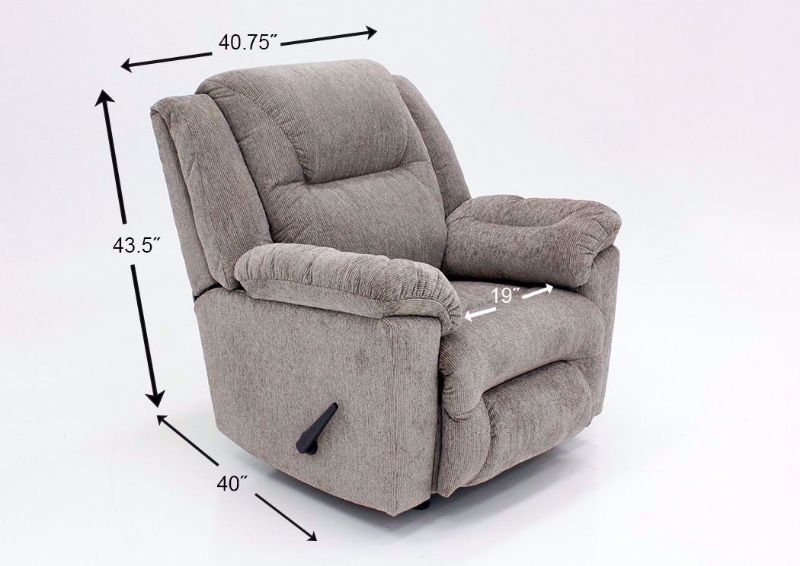 Donnelly Recliner, Tan, Dimensions | Home Furniture Plus Mattress