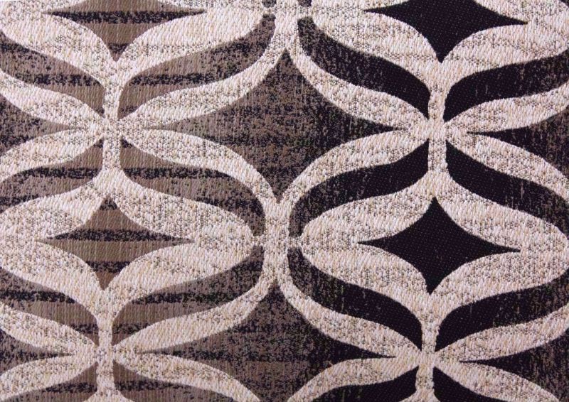 Close Up of Brown and Beige Patterned Fabric of the Accent Pillows on the Donnelly Power Activated Sofa and Loveseat by Franklin | Home Furniture Mattress