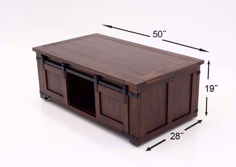 Measurement Details on the Budmore Coffee Table by Ashley Furniture | Home Furniture Plus Bedding