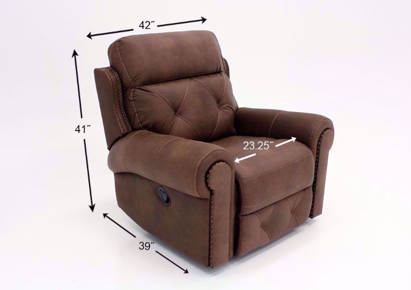 Brown Berkley Recliner Dimensions | Home Furniture Plus Mattress