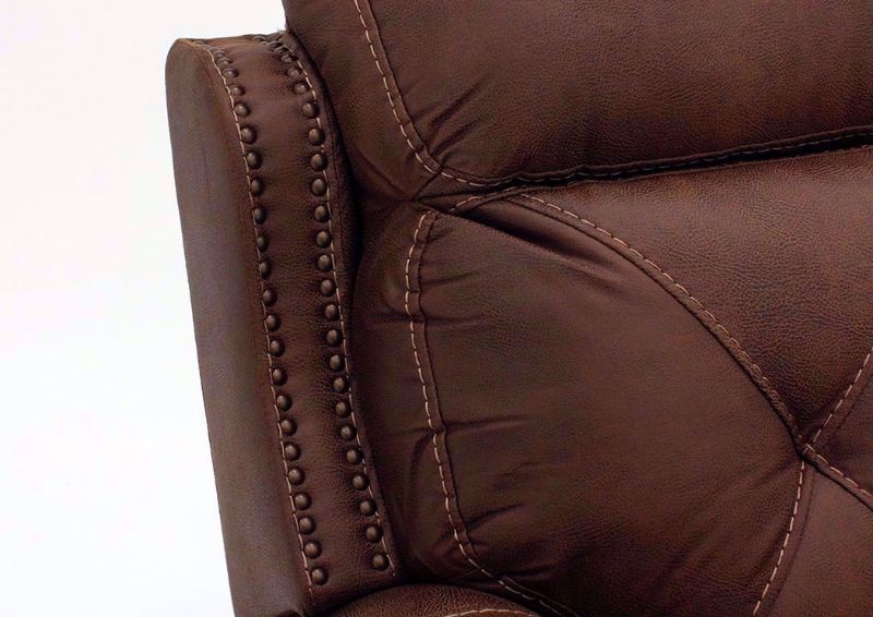 Brown Berkley Recliner Showing the Upholstery and Accent Stitching | Home Furniture Plus Mattress