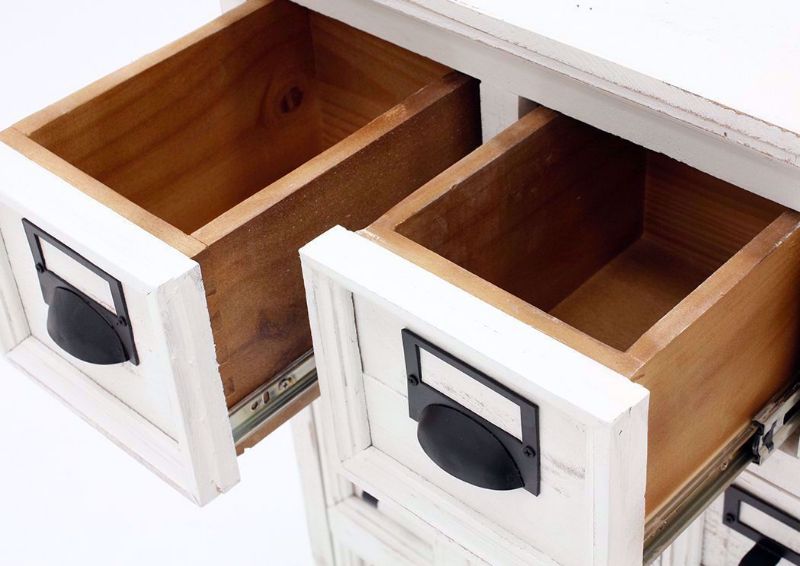 Chipilo Cabinet, White, Front Facing, Drawer Detail | Home Furniture Plus Bedding