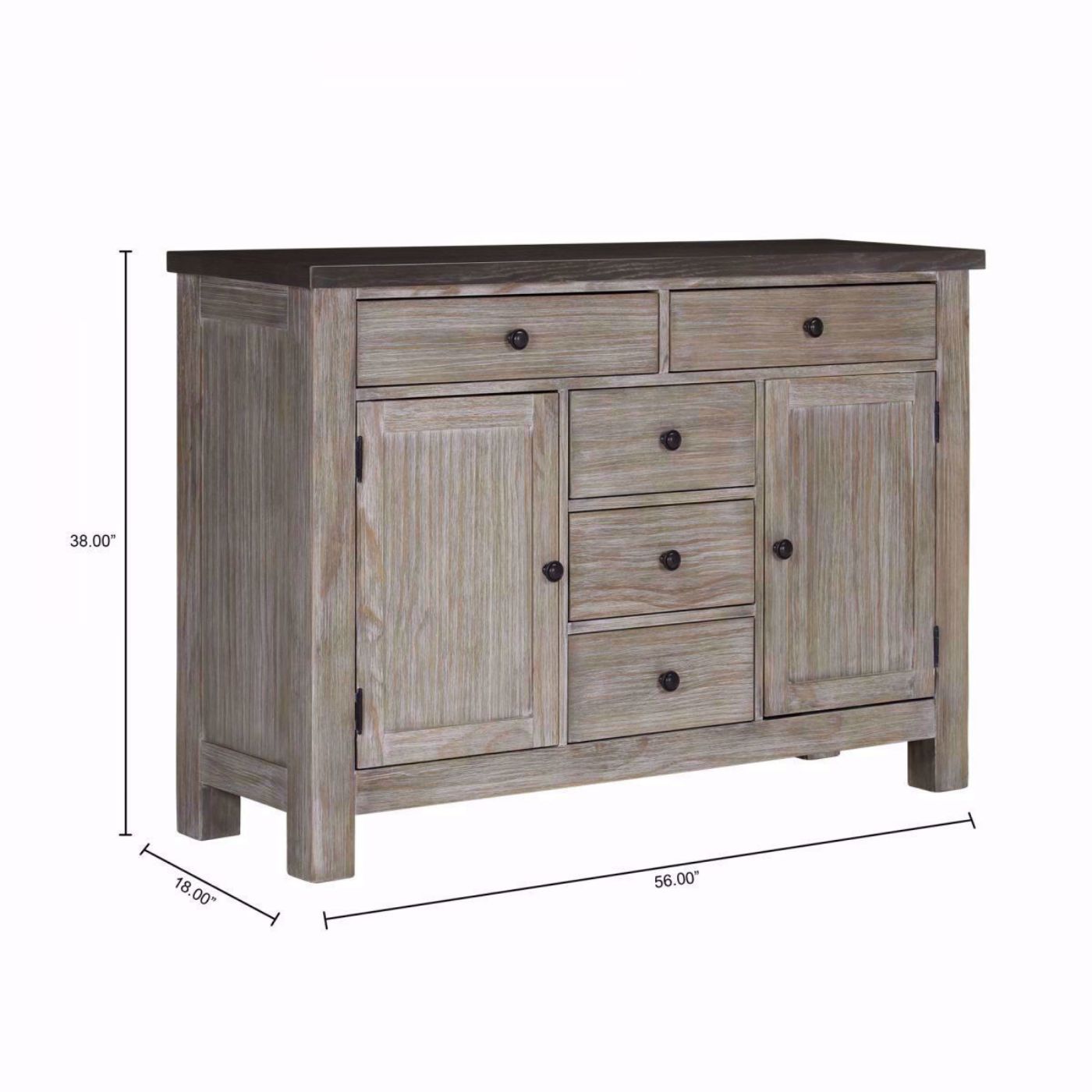 Rustic Brown Jefferson Buffet Dimensions | Home Furniture Plus Bedding
