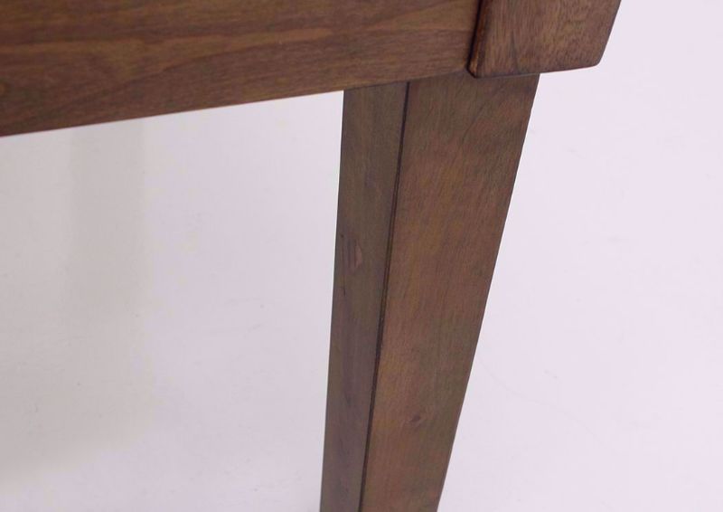 Leg Details on the Light Brown Rowenbeck Chairside End Table by Ashley Furniture | Home Furniture Plus Bedding