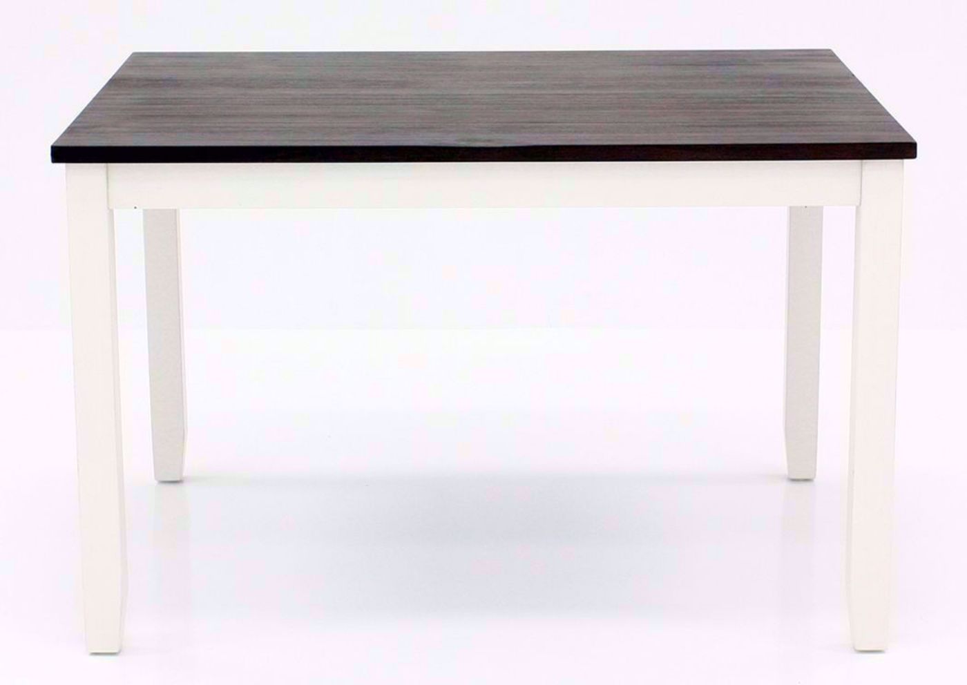 Off White Two-Tone Martin Dining Table Set Showing the Table Facing Front | Home Furniture Plus Bedding