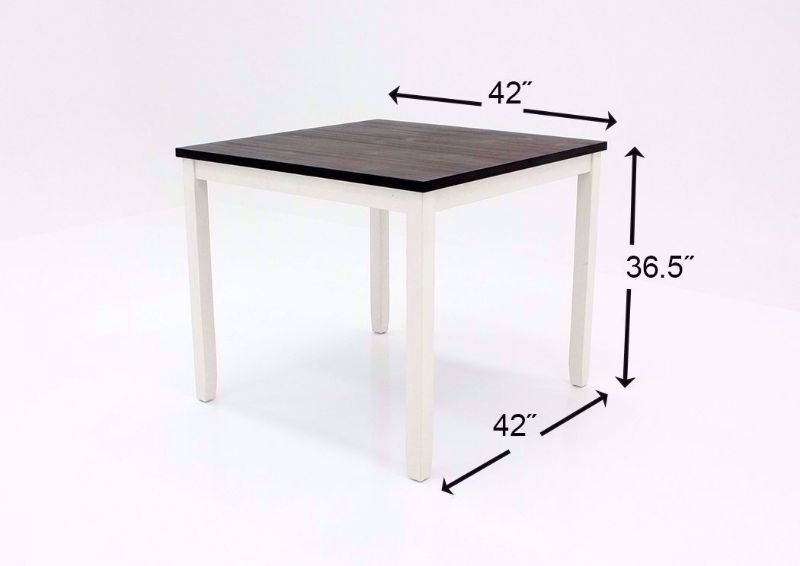 Dimension Details on the Martin Bar Height Dining Table | Home Furniture Plus Bedding