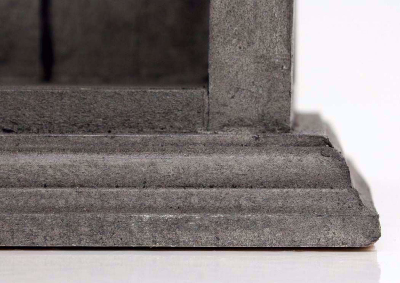 Antique Gray Vintage Bookcase Showing the Bottom Frame Detail | Home Furniture Plus Bedding